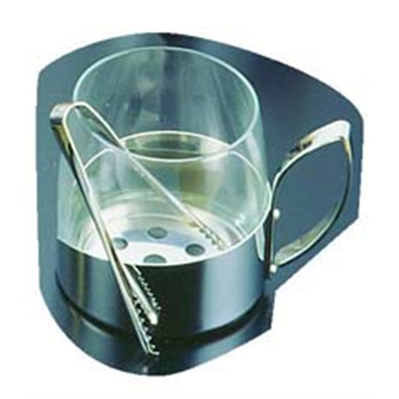 ガラス製　アイスペール（トング付） 9078 1箱（ご注文単位1箱）【直送品】