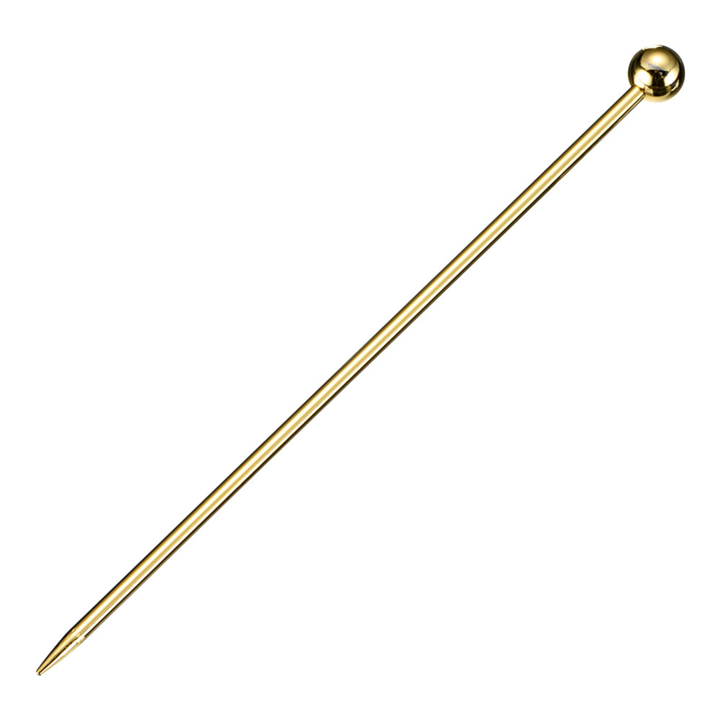 18-8カクテルピン　金メッキ（6本入） 玉付 1袋（ご注文単位1袋）【直送品】