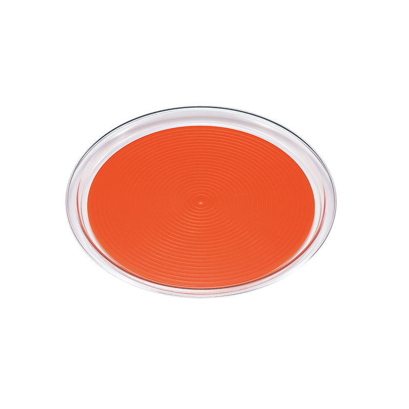 クリア　マジックトレー　丸型 6インチ（ミニ）オレンジ 1袋（ご注文単位1袋）【直送品】