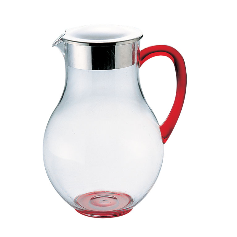 UKウォーターピッチャー（蓋付）2.2L レッド　　03031090 1箱（ご注文単位1箱）【直送品】