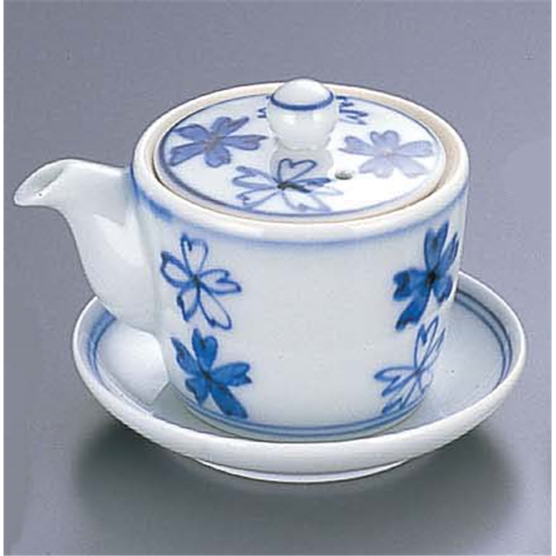 桜絵　台付ミニ醤油差し（受皿付） T05-20 1個（ご注文単位1個）【直送品】