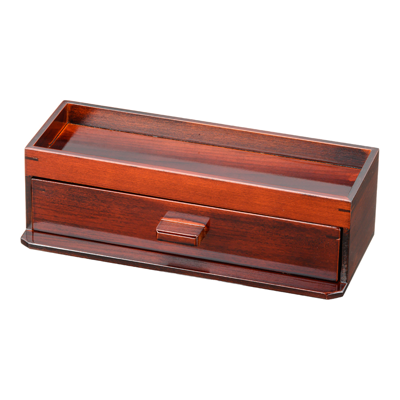 木製　カスター＆箸箱　ブラウン  1箱（ご注文単位1箱）【直送品】