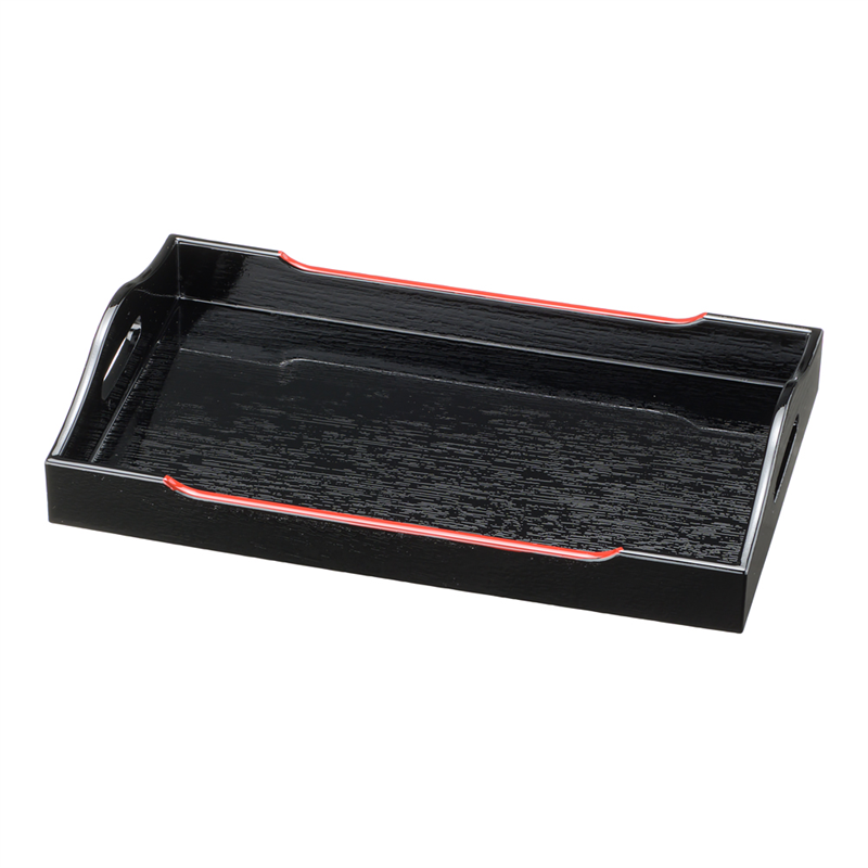 カスター盆　黒天朱 1-105-2　7寸 1袋（ご注文単位1袋）【直送品】