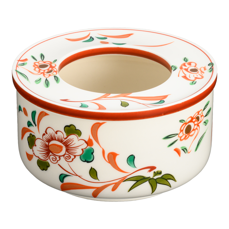 M10-15　赤絵花蓋付灰皿  1個（ご注文単位1個）【直送品】