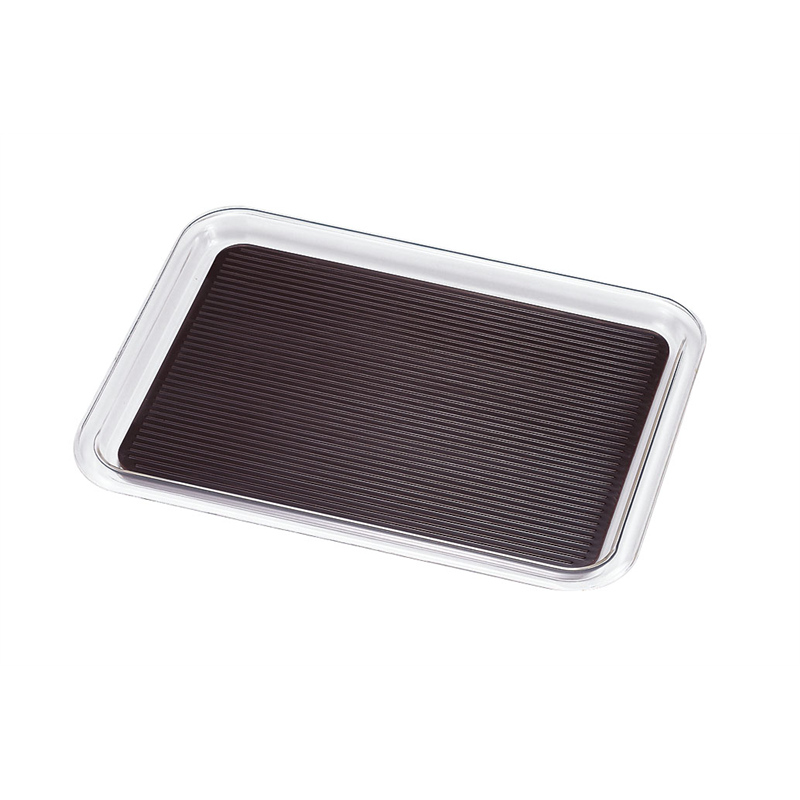 クリア　マジックトレー　角型 10インチ（小）ブラウン 1袋（ご注文単位1袋）【直送品】