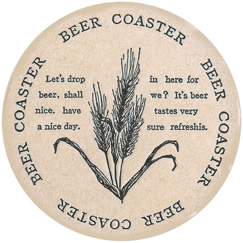 紙コースター BEER(100枚入) 13703 茶 1個(ご注文単位1個)【直送品】