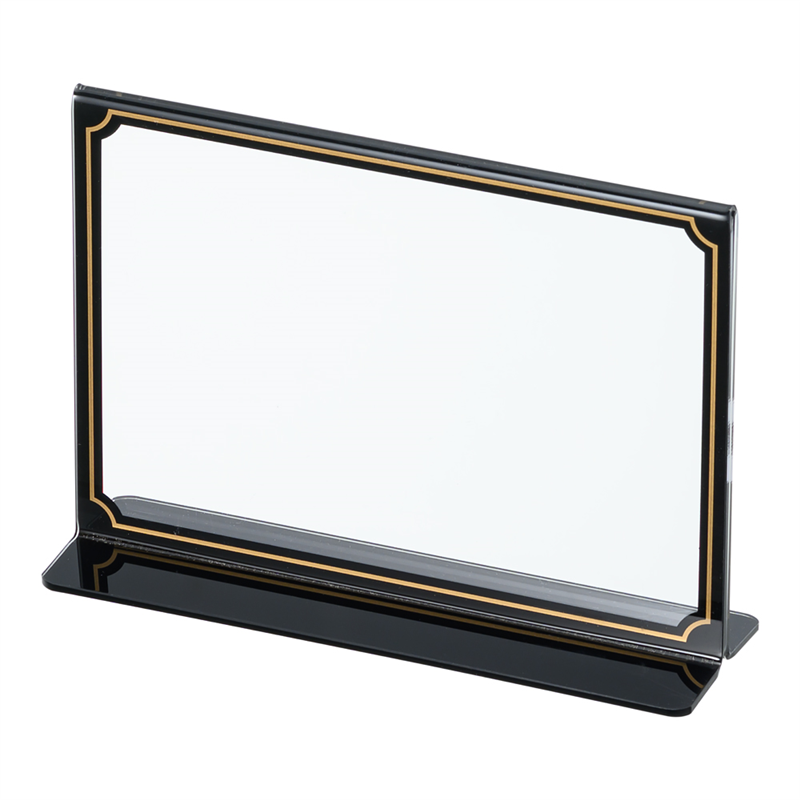 えいむ　T型カラーメニュースタンド TS-103（小）ブラック 1袋（ご注文単位1袋）【直送品】