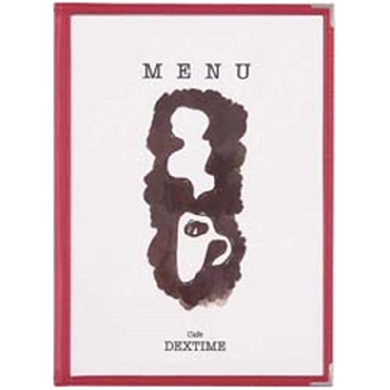 シンビ　メニューブック　スリム B-ABW　赤 1袋（ご注文単位1袋）【直送品】