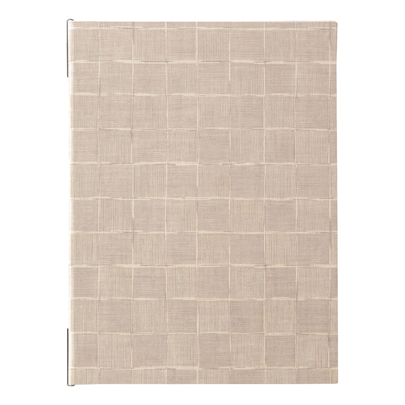 えいむ　チェック柄メニューブック MB-302（中）アイボリー 1袋（ご注文単位1袋）【直送品】