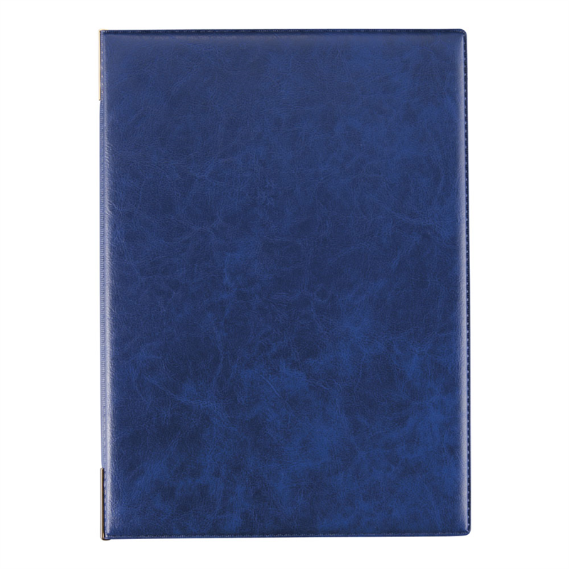 えいむ レザータッチメニューブック LB-401(大)ダークブルー 1袋(ご注文単位1袋)【直送品】