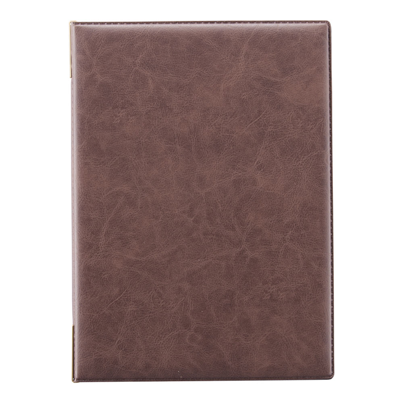 えいむ レザータッチメニューブック LB-402(中)ブラウン 1袋(ご注文単位1袋)【直送品】