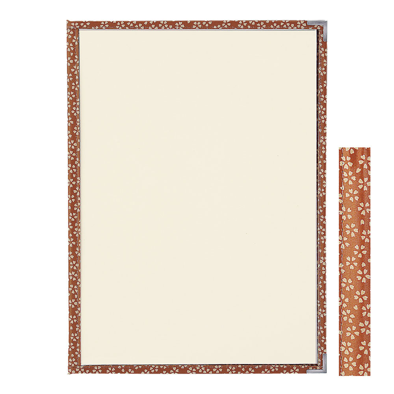 PP布地クリアテーピングメニューブック 桜柄 PTA-441 茶 1袋(ご注文単位1袋)【直送品】