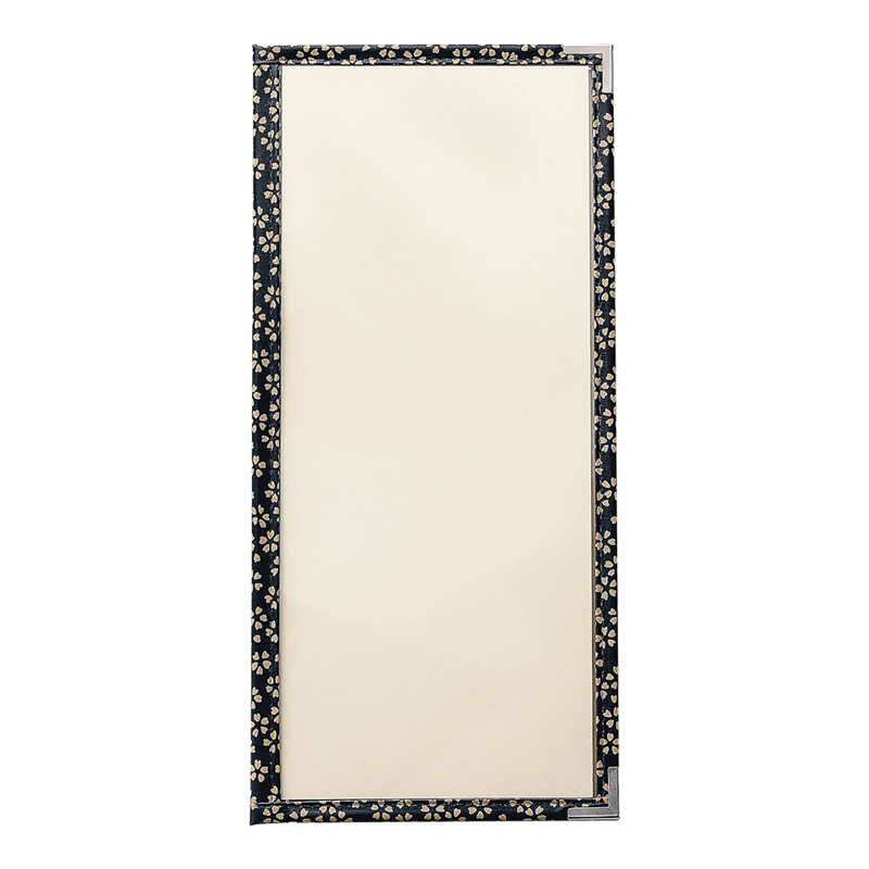 PP布地クリアテーピングメニューブック 桜柄 PTA-41S 黒 1袋(ご注文単位1袋)【直送品】