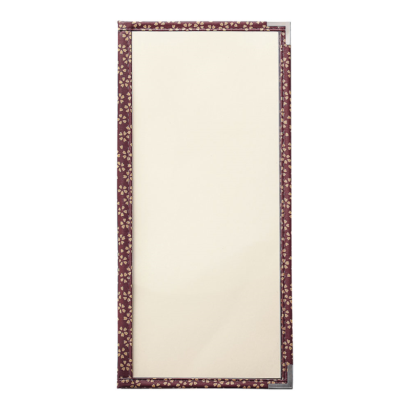 PP布地クリアテーピングメニューブック 桜柄　PTA-41S　赤 1袋（ご注文単位1袋）【直送品】