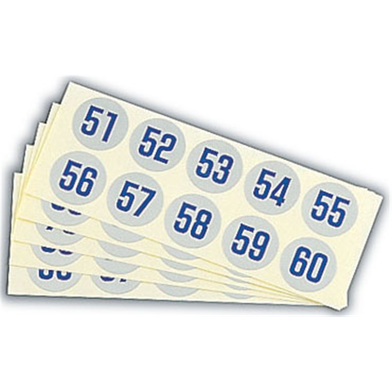 連番シール　シルバー　青文字 22397（1～50） 1袋（ご注文単位1袋）【直送品】