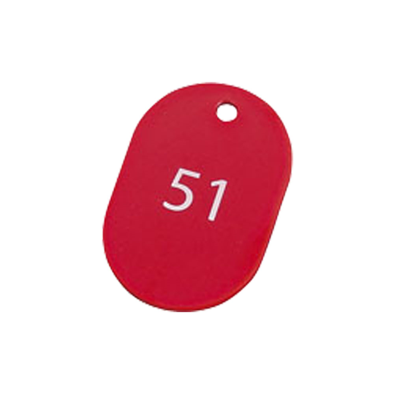 スチロール番号札（25枚入）　大 BF-52-RD（赤） 1個（ご注文単位1個）【直送品】
