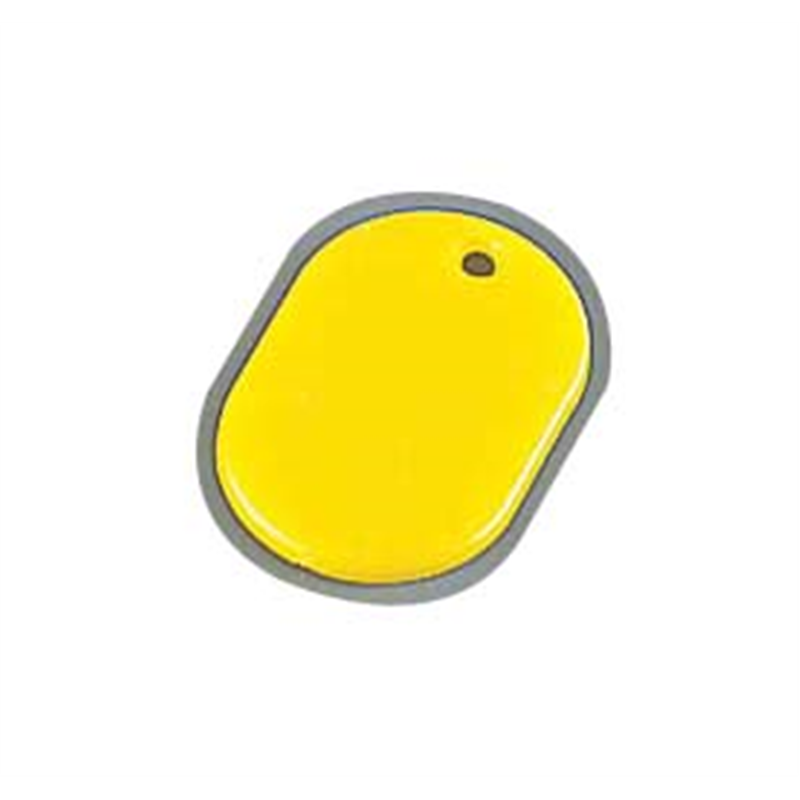 スチロール　番号札（無地） 小　イエロー（100枚入） 1個（ご注文単位1個）【直送品】