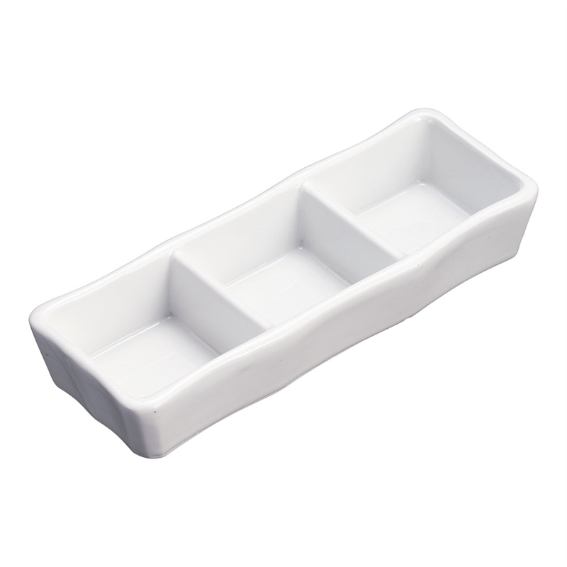 白磁三品皿 T03-342 1個(ご注文単位1個)【直送品】