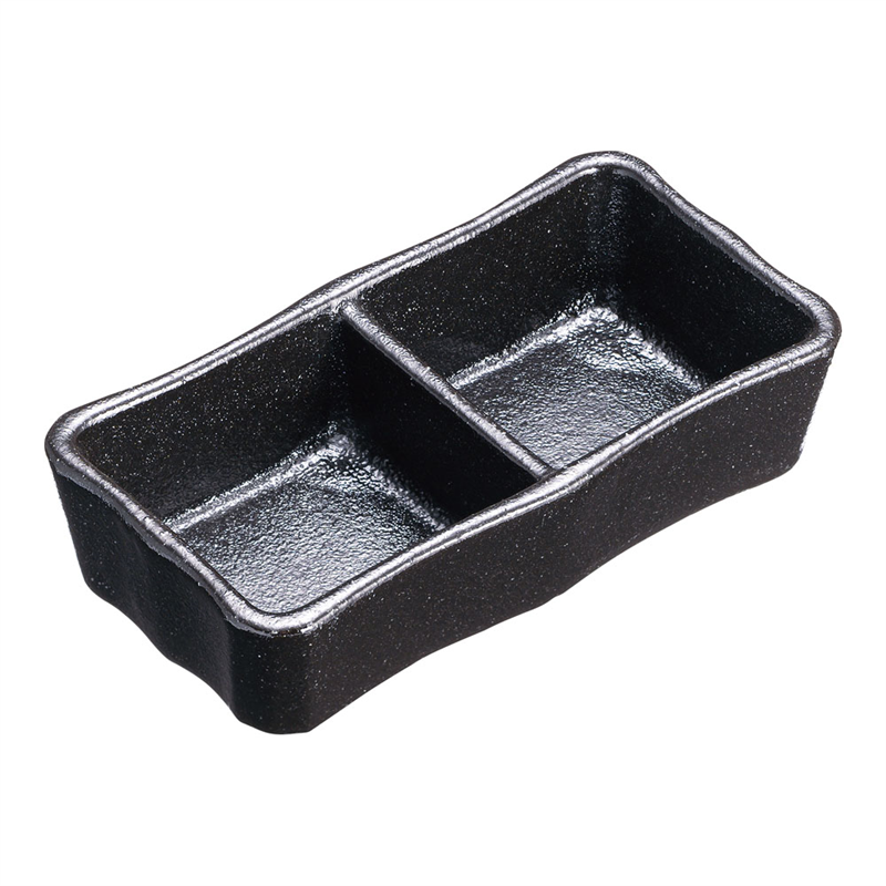 瀬戸黒二品皿 T03-346 1個(ご注文単位1個)【直送品】