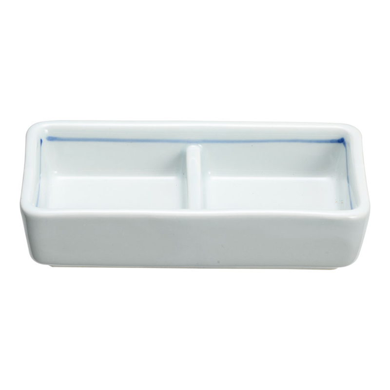 青磁筋二つ仕切り皿 T03-202 小 1個(ご注文単位1個)【直送品】