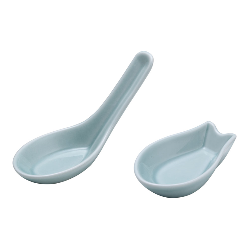 青磁　台付レンゲ　小 Z-009 1個（ご注文単位1個）【直送品】