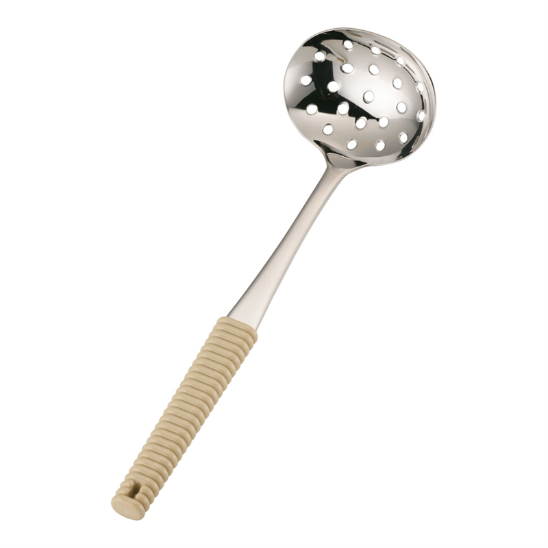 18-8味道楽　お玉 穴明　アイボリー 1袋（ご注文単位1袋）【直送品】