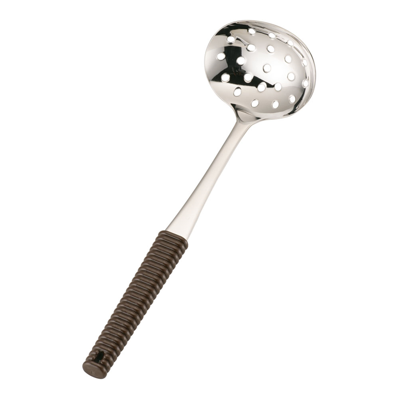 18-8味道楽 お玉 穴明 ブラウン 1袋(ご注文単位1袋)【直送品】