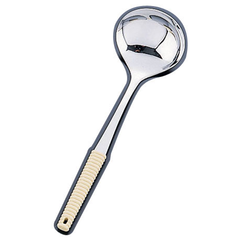 18-8味道楽　卓上お玉 穴無　アイボリー 1袋（ご注文単位1袋）【直送品】