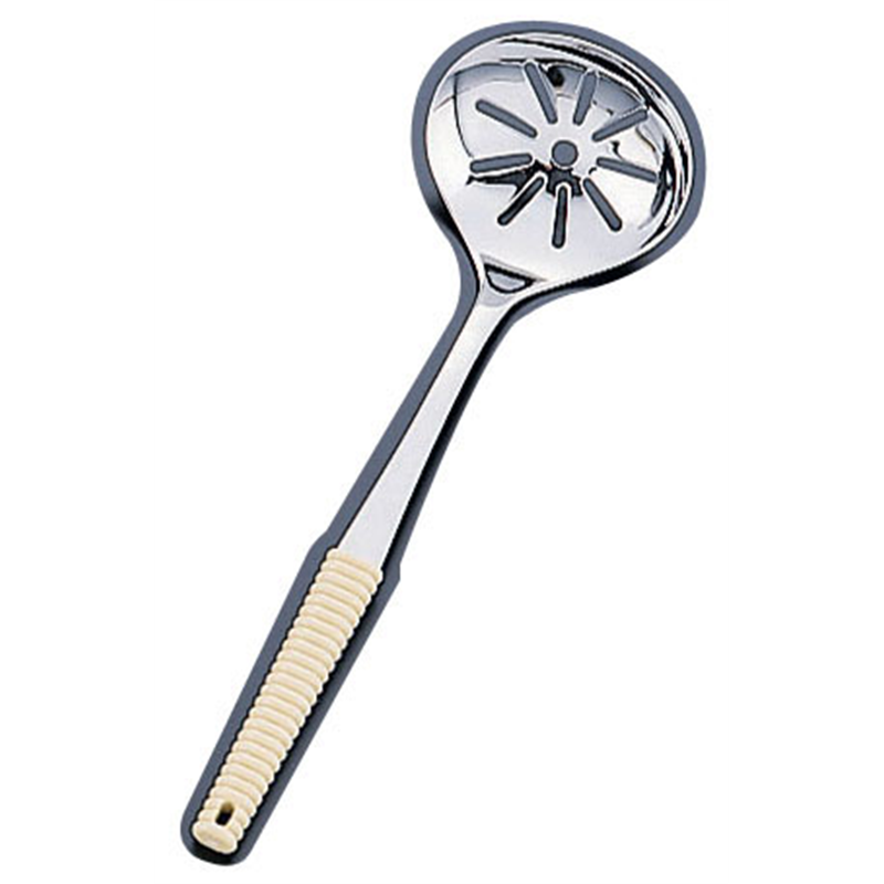 18-8味道楽　卓上お玉 穴明　アイボリー 1袋（ご注文単位1袋）【直送品】