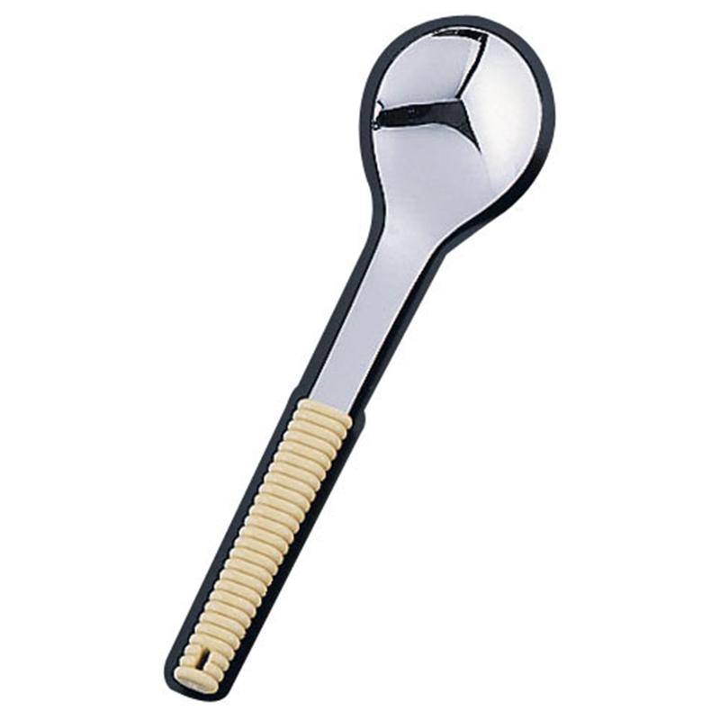 18-8味道楽　盛り付けスプーン　穴無 アイボリー 1袋（ご注文単位1袋）【直送品】