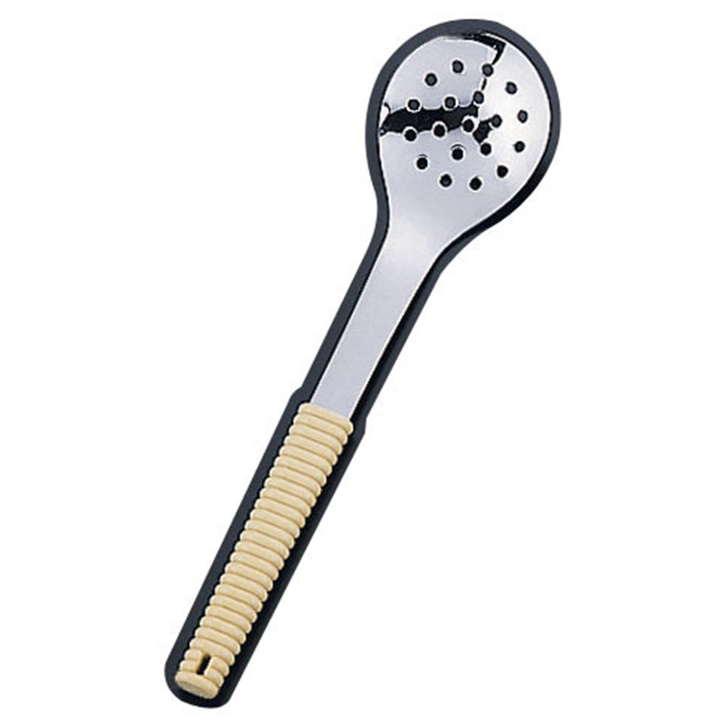 18-8味道楽　盛り付けスプーン　穴明 アイボリー 1袋（ご注文単位1袋）【直送品】