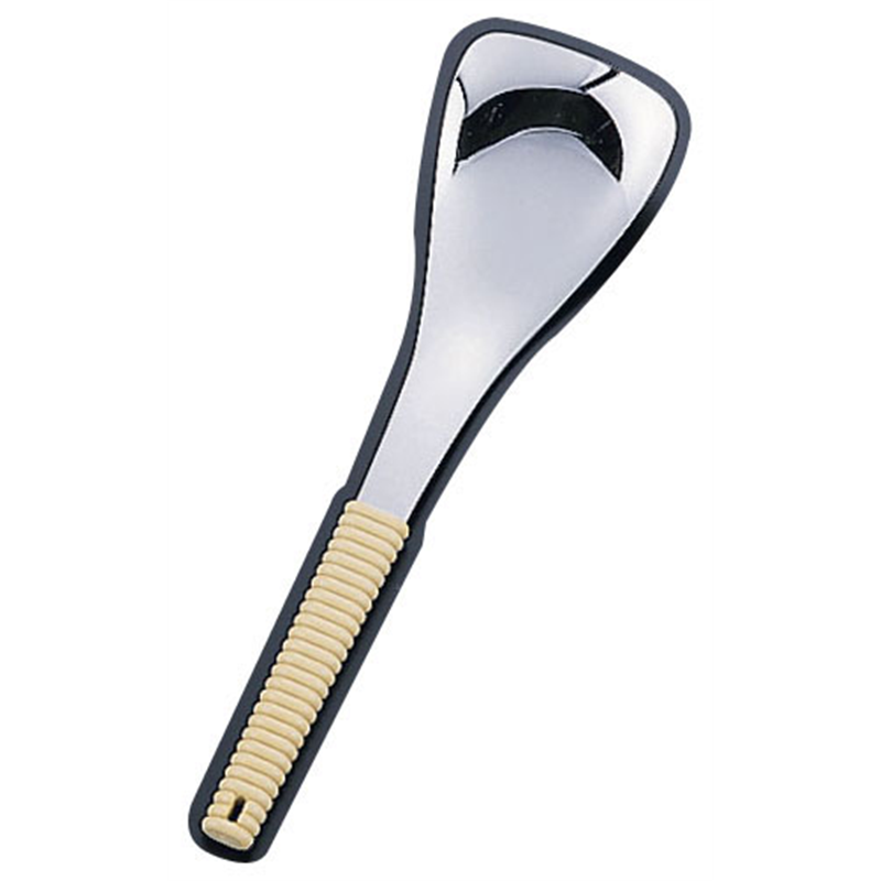 18-8味道楽　取り分けスプーン　穴無 アイボリー 1袋（ご注文単位1袋）【直送品】