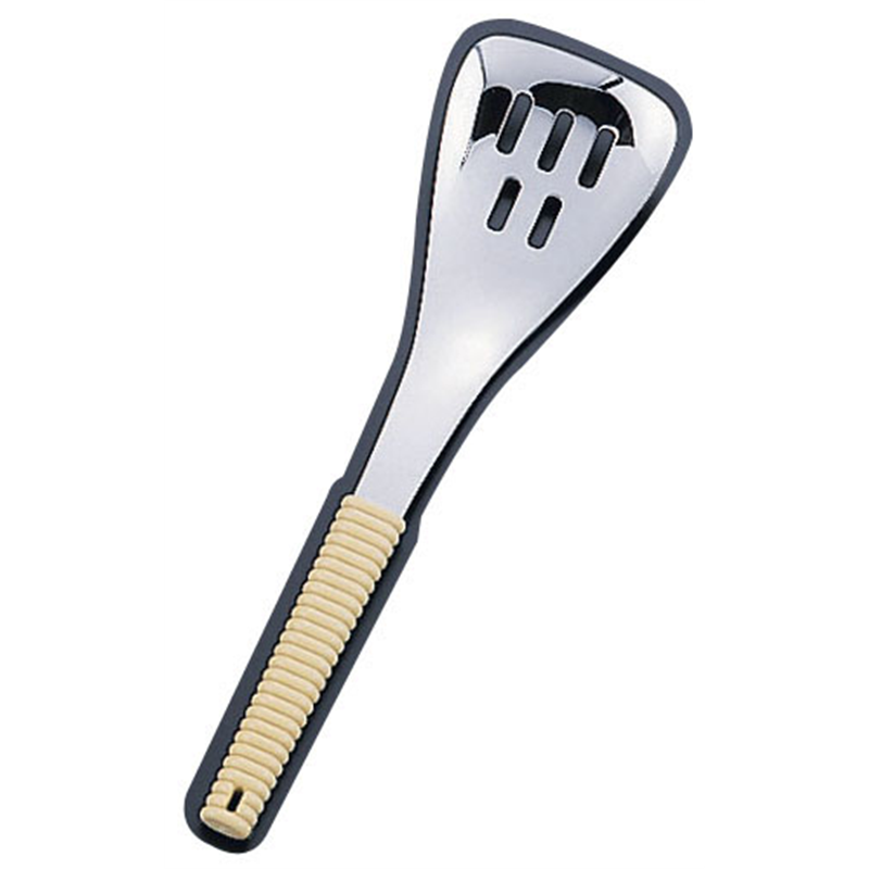 18-8味道楽　取り分けスプーン　穴明 アイボリー 1袋（ご注文単位1袋）【直送品】