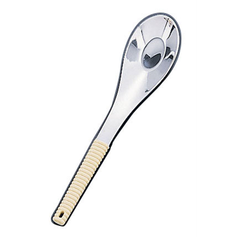 18-8味道楽　中華レンゲスプーン　ミニ アイボリー 1袋（ご注文単位1袋）【直送品】