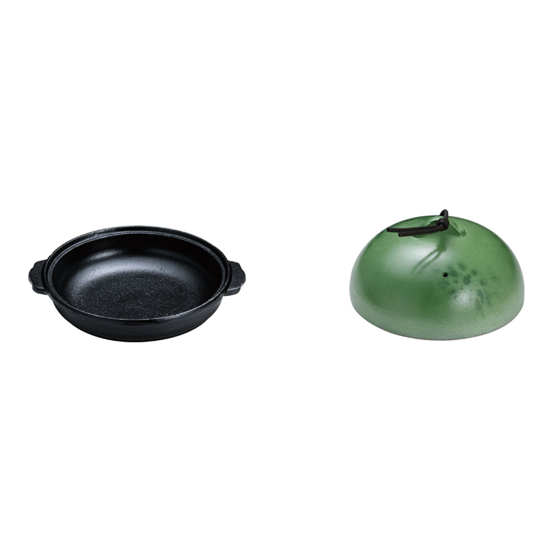 アルミ高瀬陶板鍋　若草　中 15cm 1袋（ご注文単位1袋）【直送品】