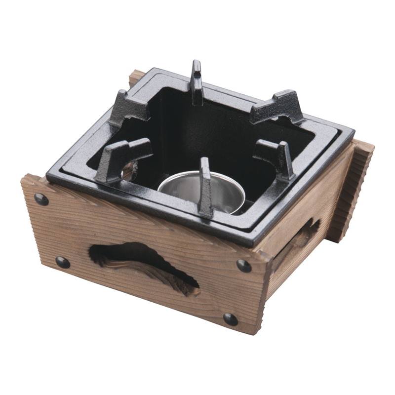 アルミ　民芸調コンロ（固形燃料皿付） 大 1袋（ご注文単位1袋）【直送品】