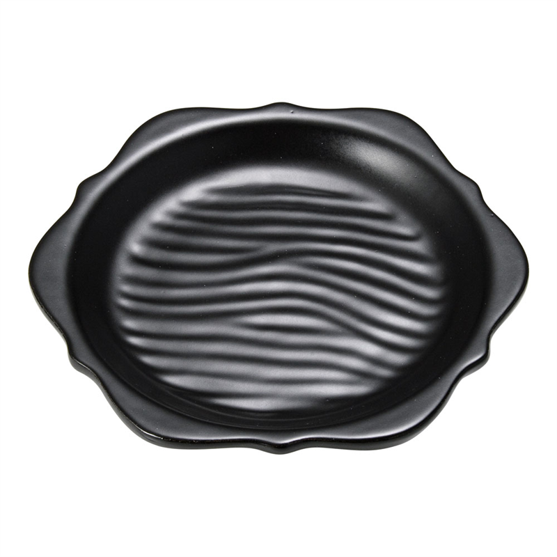 六角陶板鍋　黒・小　　T-33  1個（ご注文単位1個）【直送品】