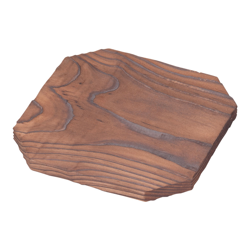 焼杉　八角敷板 13cm 1個（ご注文単位1個）【直送品】