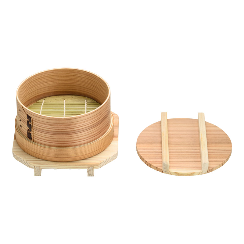 杉製　和ッパセイロセット 15cm（蓋・すだれ・台付） 1個（ご注文単位1個）【直送品】