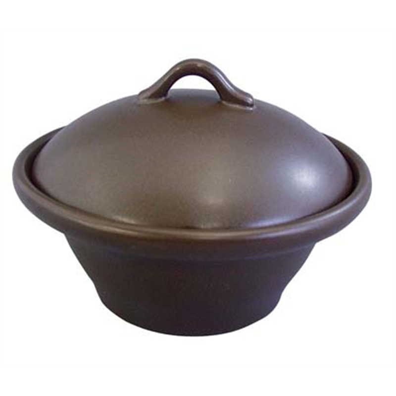 萬来鍋　丸型こげ茶　（蒸気二重鍋方式） 小　1人前用 1箱（ご注文単位1箱）【直送品】