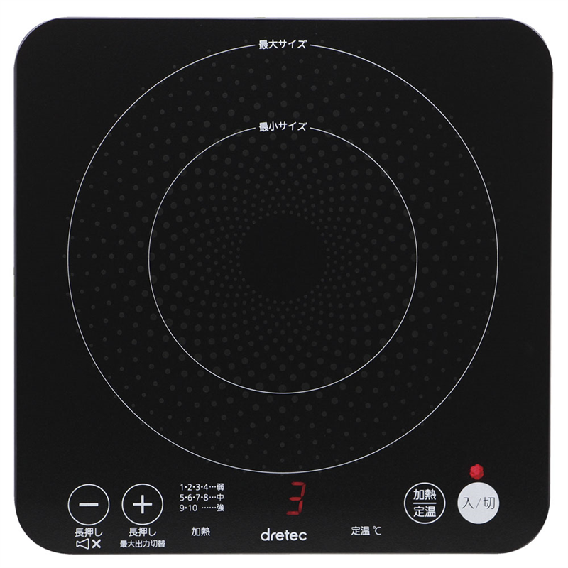 ドリテック IHクッカー ピッコリーノ DI-217BK 1箱(ご注文単位1箱)【直送品】