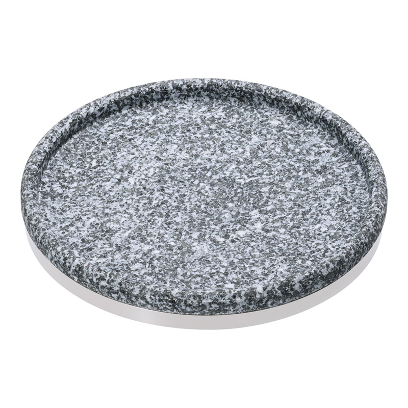 長水石焼マルチプレート補強リング付 YS-0820B　20cm 1箱（ご注文単位1箱）【直送品】