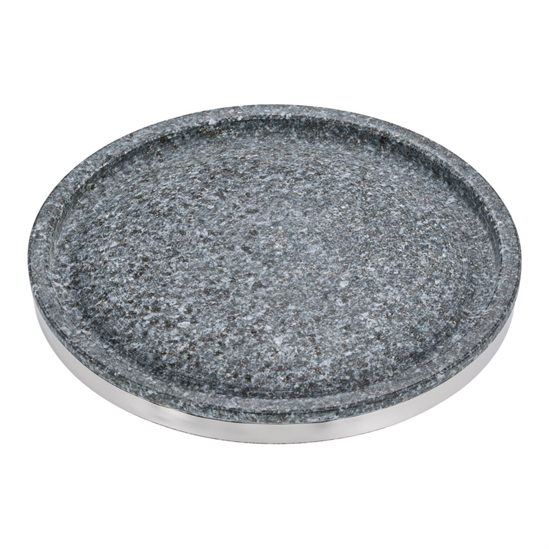 長水石焼丸型プレート 補強リング付 YS-0628A 28cm 1箱(ご注文単位1箱)【直送品】