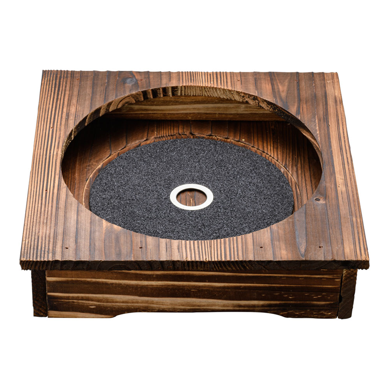 焼杉ピビンバ器用安全木台・プレートセット (18~20cm用) 1袋(ご注文単位1袋)【直送品】