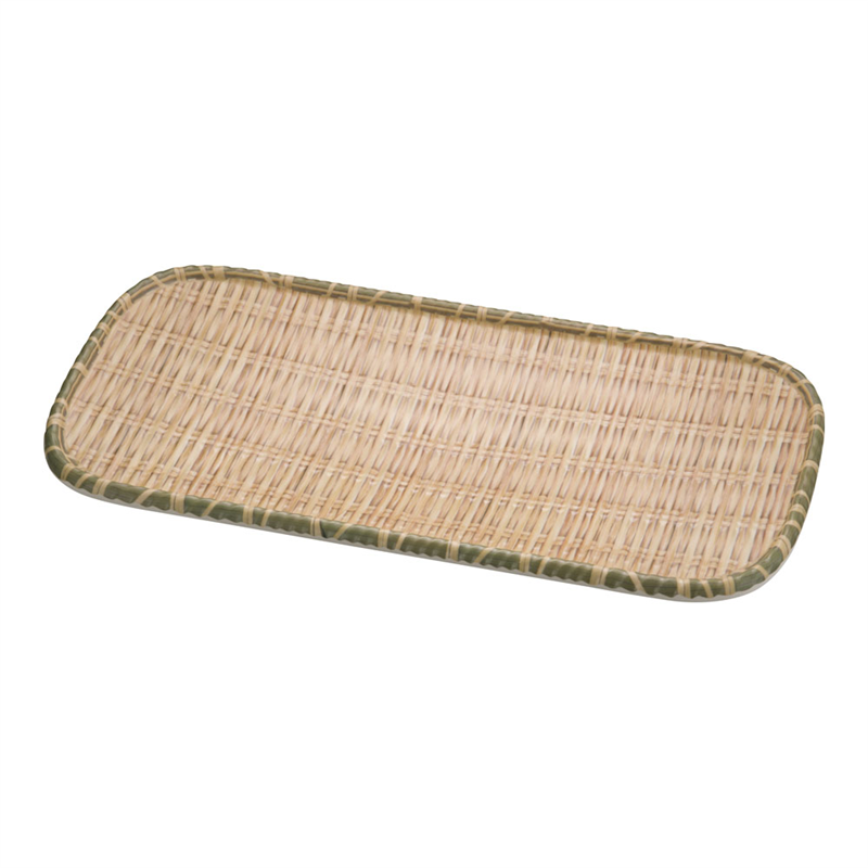 竹風メラミンプレート巻渕青　角細 大 1個（ご注文単位1個）【直送品】