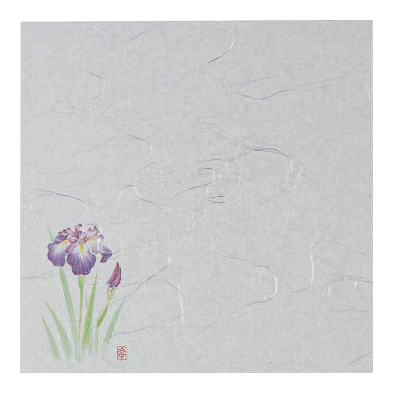 遠赤抗菌和紙 花ごよみ懐敷(200枚入) あやめ W4-4 1袋(ご注文単位1袋)【直送品】
