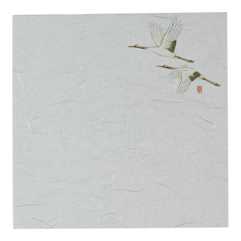 遠赤抗菌和紙 花ごよみ懐敷(200枚入) 鶴 W5-9 1袋(ご注文単位1袋)【直送品】