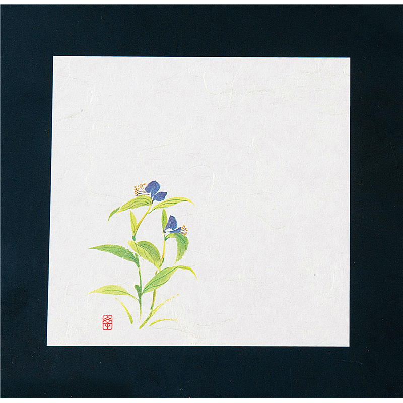 ニュー四季懐紙　4寸（100枚入） NS-21　つゆ草 1袋（ご注文単位1袋）【直送品】