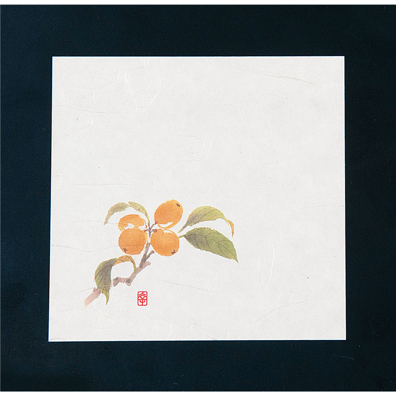 ニュー四季懐紙　4寸（100枚入） NS-22　びわ 1袋（ご注文単位1袋）【直送品】