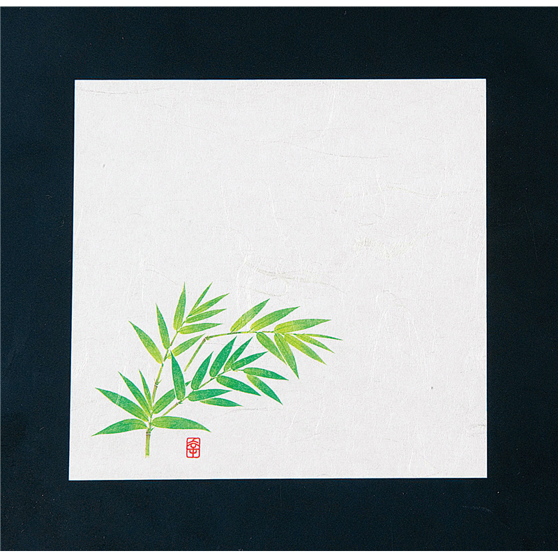 ニュー四季懐紙　4寸（100枚入） NS-26　笹 1袋（ご注文単位1袋）【直送品】